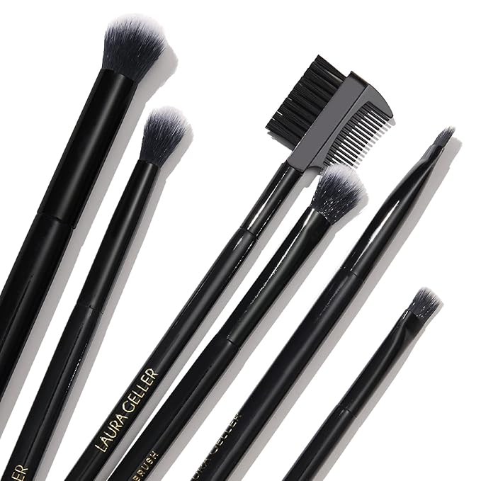 LAURA GELLER NEW YORK All-Over Eye Shadow Brush, Black Wooden Handle-GlimoraGlow