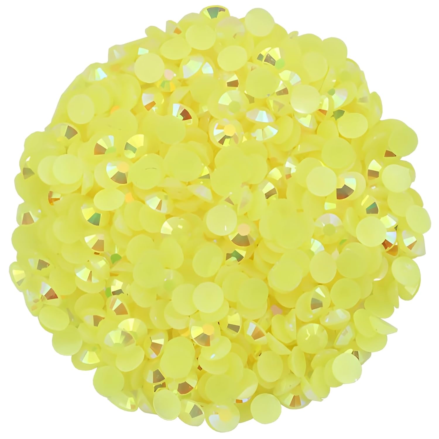 2250 Pcs SS16 4mm AB Flatback Rhinestones for Nails Art Crafts Glitter Round Shine Gems Crystals DIY Clothes Shoes （Citrine AB）-GlimoraGlow