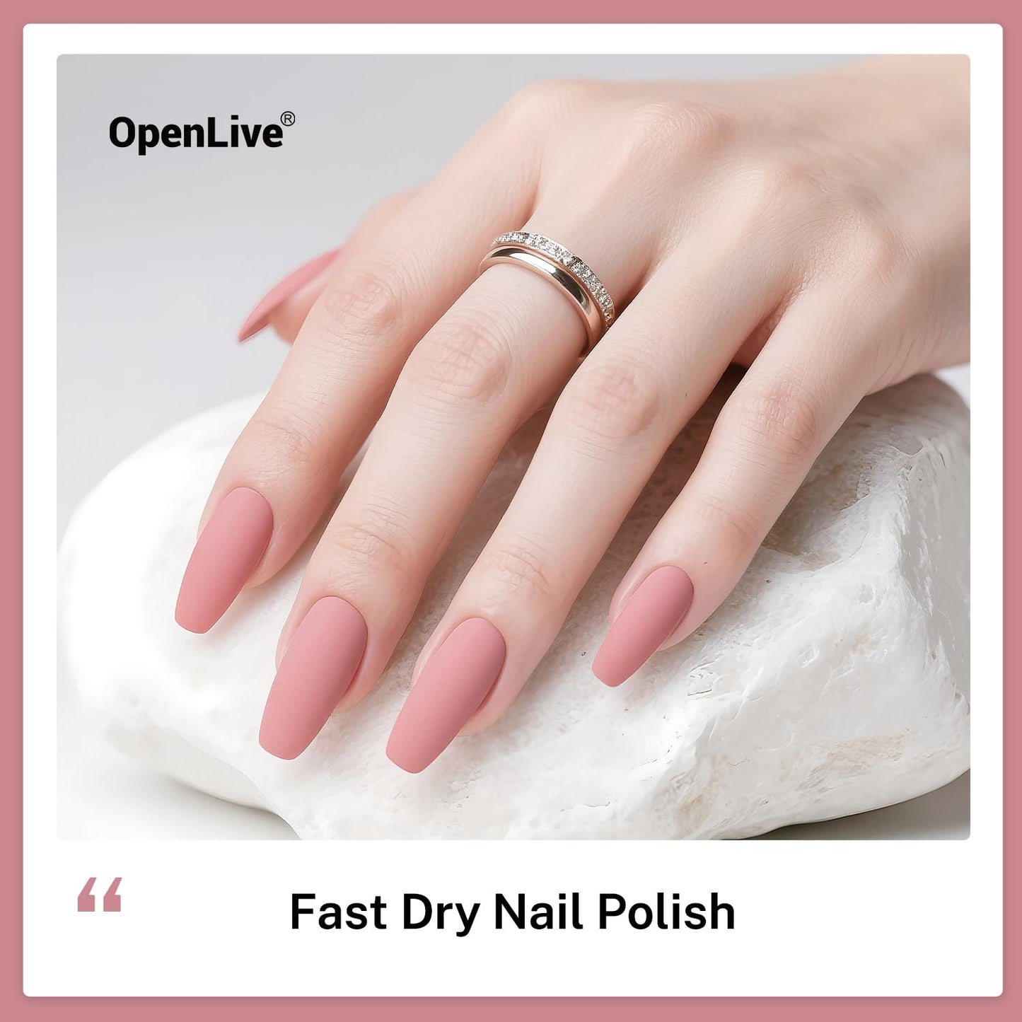 16.5ml Dusty Rose Nail Polish Large Volume Quick Drying Light Pink Nail Polish, Fast Drying and Long Lasting Color Nail Art DIY Home Manicure Gift for Women-GlimoraGlow