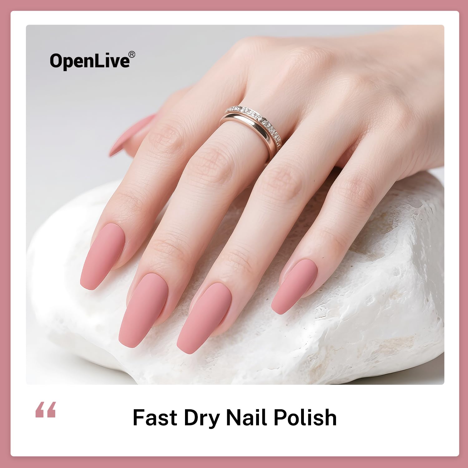 16.5ml Dusty Rose Nail Polish Large Volume Quick Drying Light Pink Nail Polish, Fast Drying and Long Lasting Color Nail Art DIY Home Manicure Gift for Women-GlimoraGlow