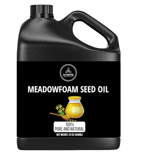 Naturevibe Botanicals Meadowfoam Oil 32 Ounces | 100% Pure and Natural | Great for Skin Care and Hair Care-GlimoraGlow