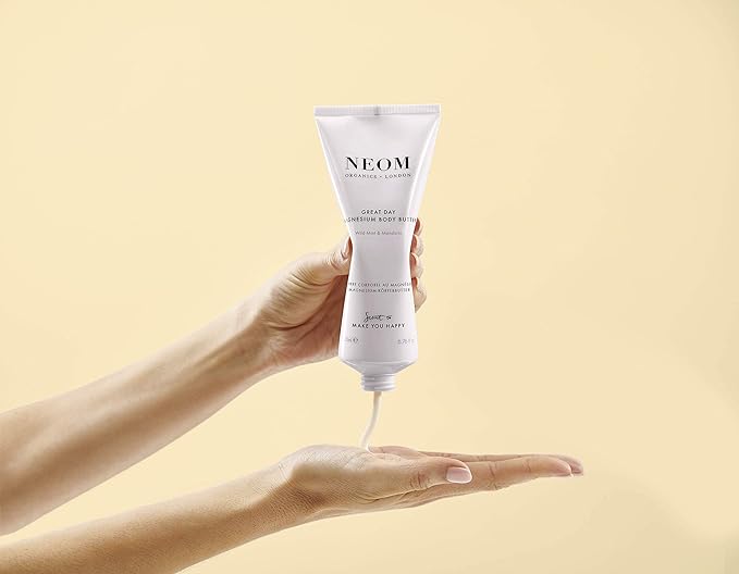 Neom- Great Day Magnesium Body Butter, 200ml | Mandarin & Wild Mint | Cream Moisturiser With Essential Oils | Nourish & Soften | Fresh & Zesty-GlimoraGlow