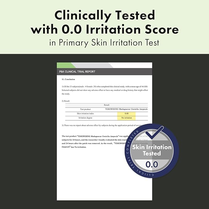 Madagascar Centella 86% Ampoule with 860,048ppm Centella Asiatica, Soothing, Calming, Facial Serum for face, for All Skin Types, Korean Skin Care, 100ml, 3.38 fl.oz.-GlimoraGlow