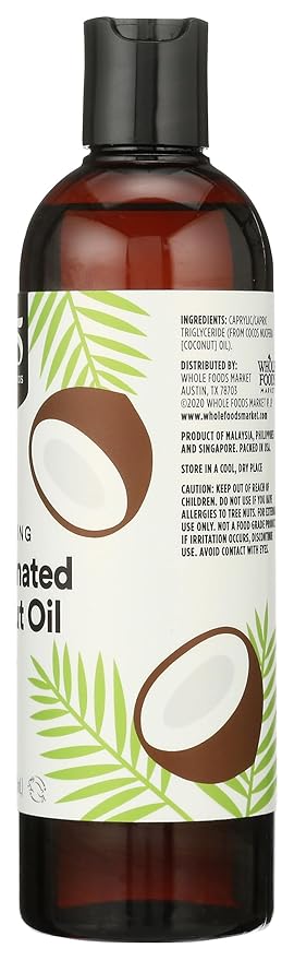 365 by Whole Foods Market, Moisturizing Fractionated Coconut Oil, Skin & Hair Care, 16 Fl Oz-GlimoraGlow
