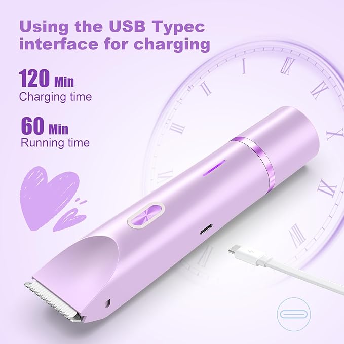 2025 New Bikini Trimmer for Women,Dermave Bikini Shaver,2-in-1 Electric Razors for Women(Purple)-GlimoraGlow