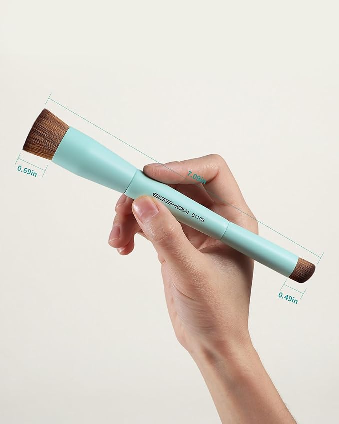 EIGSHOW Foundation and Concealer Brush, Dual Ended Makeup Brush For Flawless Foundation Coverage, Under Eye Concealer, Vegan & Cruelty-free (D110B)-GlimoraGlow
