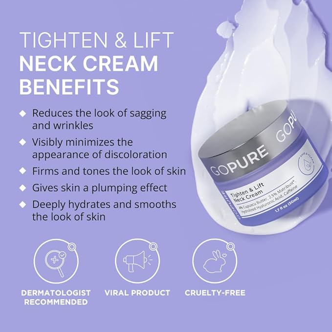 goPure Tighten and Lift Neck Cream - Clinically Tested - Pack of 2-GlimoraGlow