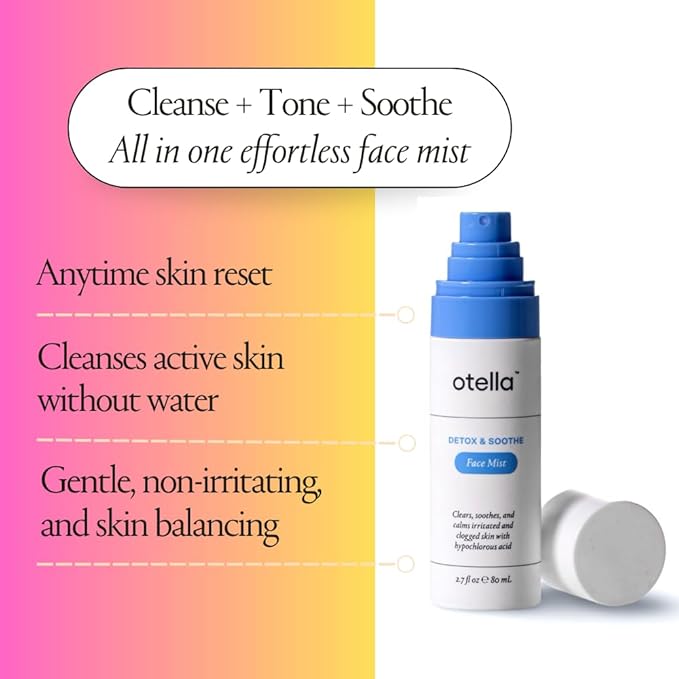 Detox & Soothe Face Mist with Hypochlorous Acid | Reduces Redness & Breakouts | pH Balance & Skin Cleansing for Active Lifestyles | TSA Approved, 2.7 oz | Clean Ingredients-GlimoraGlow