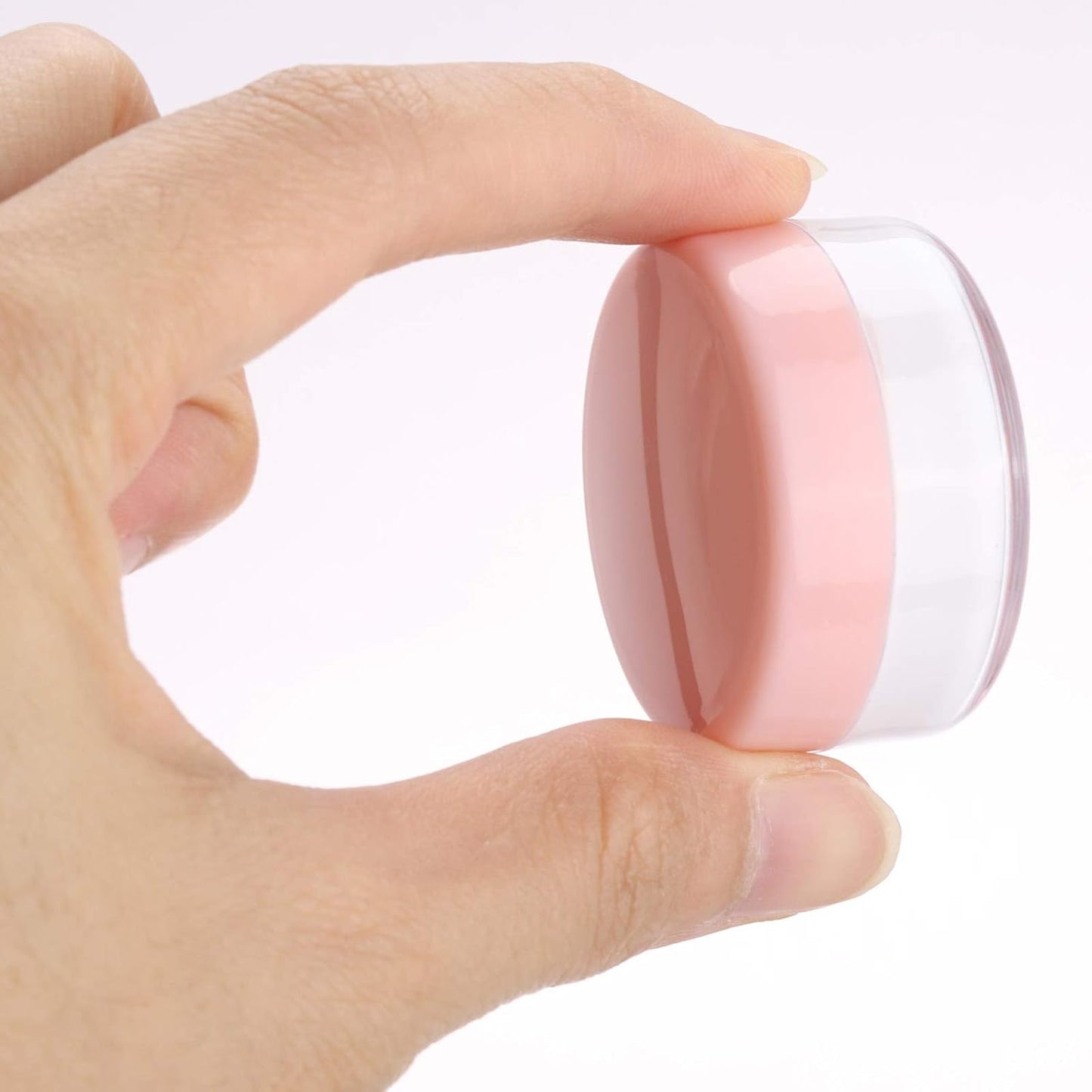 100 Count Sample Containers with Lids, 10 Gram Small Plastic Makeup Jars Lip Scrub Cosmetic Container - Pink-GlimoraGlow
