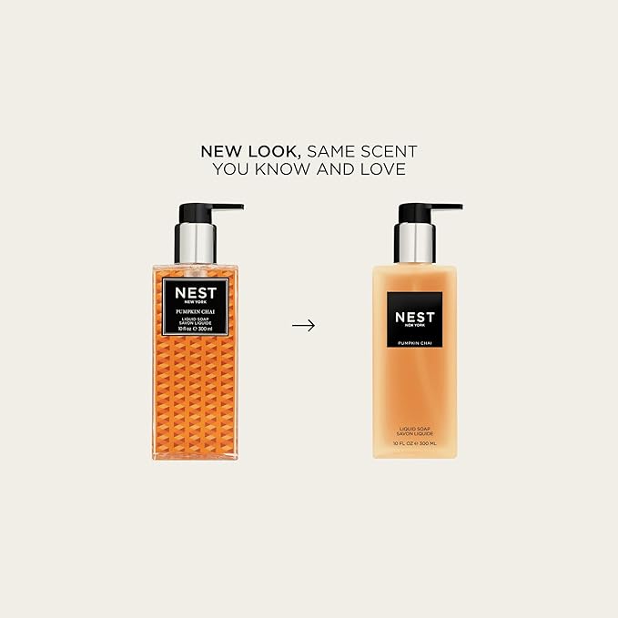 NEST New York Liquid Soap, Pumpkin Chai - 10 fl oz - Cleanses & Nourishes Skin - Approx. 300 Pumps Per Bottle - Gluten Free & Cruelty Free-GlimoraGlow