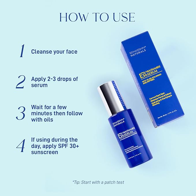 Niacinamide Serum 15% for Face – Dark Spot Corrector, Pore Minimizer, Oil & Blemish Control, Brightening & Hydrating with Vitamin C, B5, Peptides & Hyaluronic Acid – 1.7 Fl Oz-GlimoraGlow
