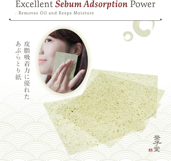 Super Value Pack 1000-Sheets Natural Oil Blotting Paper for Oily Skin, Toshido 3 Type Paper - Type Green tea, oil blotting paper Natural Hemp Oil Absorbing Sheets for Face (Green Tea)-GlimoraGlow