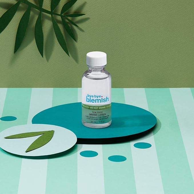 Bye Bye Blemish Tea Tree Drying Lotion, with Tea Tree Oil & Salicylic Acid, Fast-acting Formula, Dries Blemishes, Purifies Skin, 1 fl oz, 1-Pack-GlimoraGlow