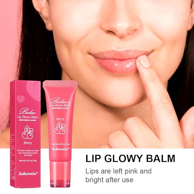 Hydrating Lip Butter Balm for a Glossy Finish and Lip Glow - Lip Glowy Balm with Summer-worthy Fragrance | Vegan Lip Care (#2-Berry)-GlimoraGlow