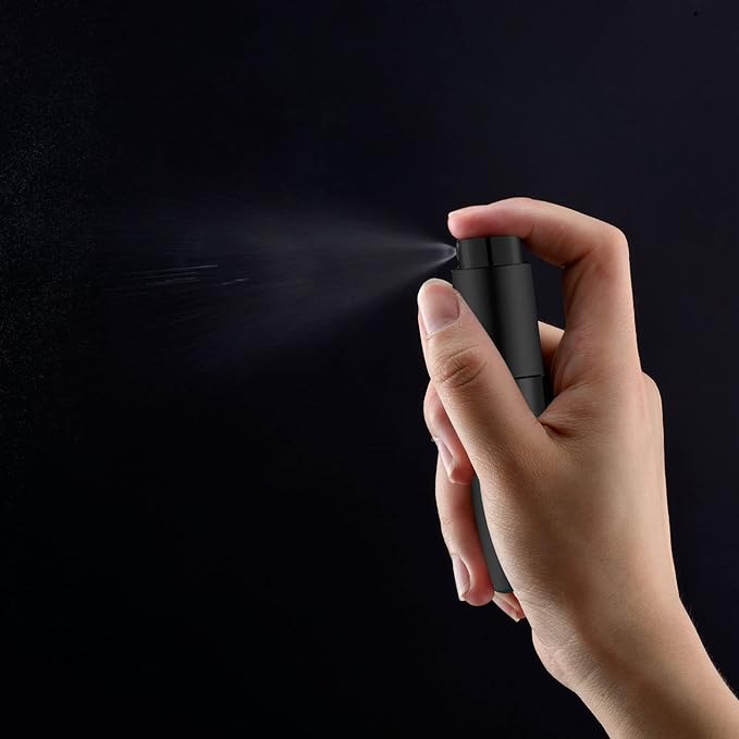14 PCS/8ML Portable Atomizer Perfume Bottles, Mini Empty Refillable Cologne Spraye Bottle, Pocket Travel Perfume Liquid Sprayer (Matte Black)-GlimoraGlow