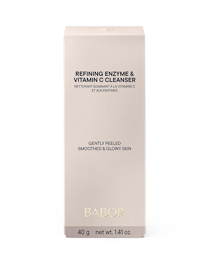 BABOR Refining Enzyme & Vitamin C Cleanser, Enzyme Powder Cleanser, Exfoliating Face Wash Polish, Gentle Facial Scrub to Brighten and Even Complexion-GlimoraGlow