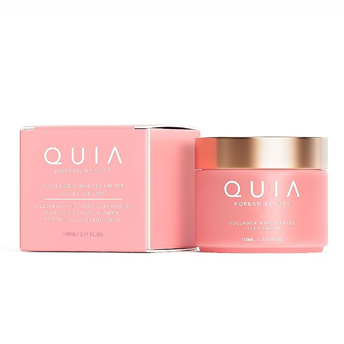QUIA Collagen Jelly Cream – Lightweight Gel Moisturizer for Glowing, Plump Skin – With Niacinamide and Peptides – Korean Skincare for Daily Hydration-GlimoraGlow