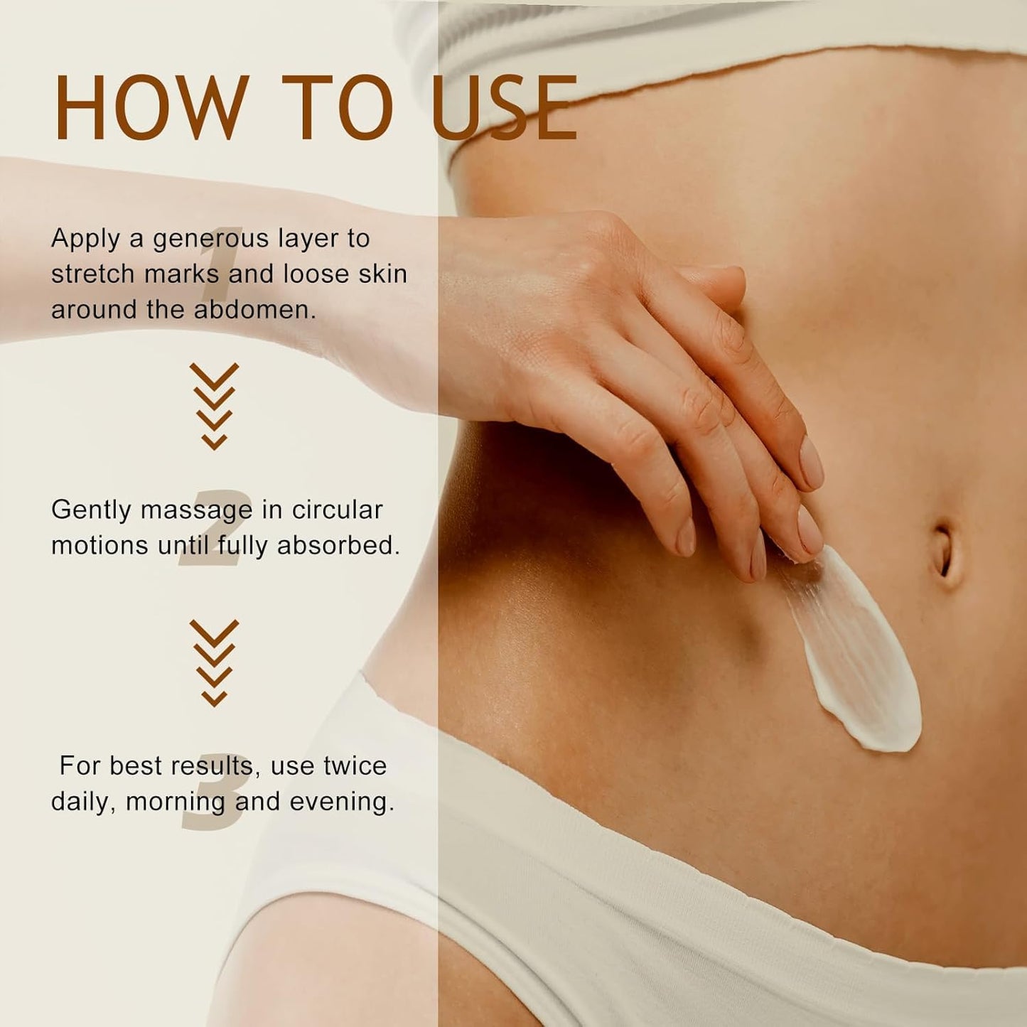 B Flat Belly Firming Cream - Stretch Mark Treatment - Clean and Gentle Belly Cream - Skin Tightening Cream for Cellulite for Stomach Mark & Thighs & Butt, Moisturizing Lifting Body Lotion-GlimoraGlow