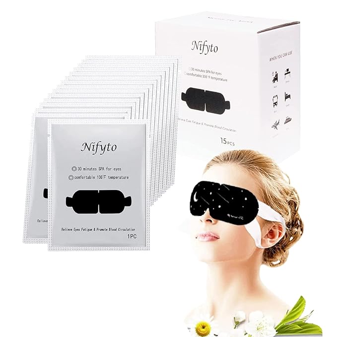 15PCS Steam Eye Mask, No Scent, Self-Heating Eye Mask, Eye SPA Mask, Relieve Eye Strain Fatique, Dark Circles, Puffiness(15pcs)-GlimoraGlow