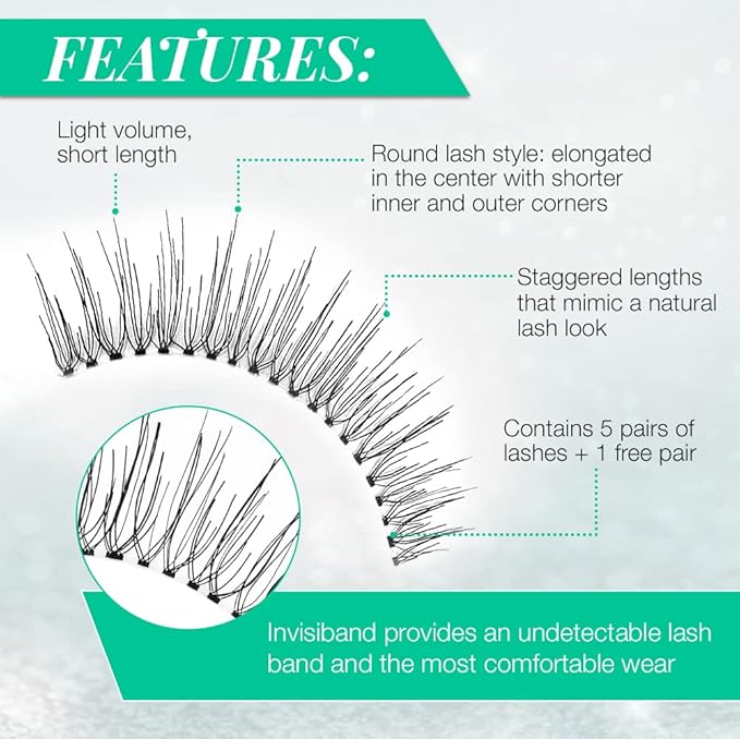 Ardell False Eyelashes, Natural 110, 5 pair + bonus pair Multipack for Eye-Lifting Effect-GlimoraGlow