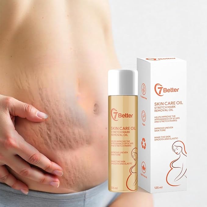 Stretch Mark Pregnancy Oil, Natural Oil Skincare Body Oil Serum for Scars and Stretch Marks, Face with Vitamin E & A for Sensitive Dry Skin and Body Moisturizer-GlimoraGlow