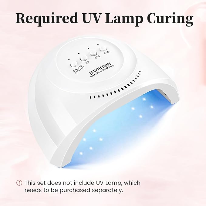 JEWHITENY Poly Nail Gel Set Clear Pink White Neutral Classic Color Poly Extension Gel With Base and Top Coat Slip Solution French Manicure for Home DIY Need U V Lamp Curing-GlimoraGlow