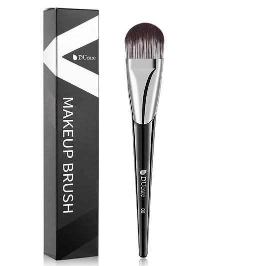 DUcare Flat Foundation Brush for Liquid Makeup, Premium Synthetic Hair Concealer/Kabuki Makeup Brush, Dense Bristles Design, Multi-Purpose Face Brushes for Liquid/Cream/Facial Mask-GlimoraGlow