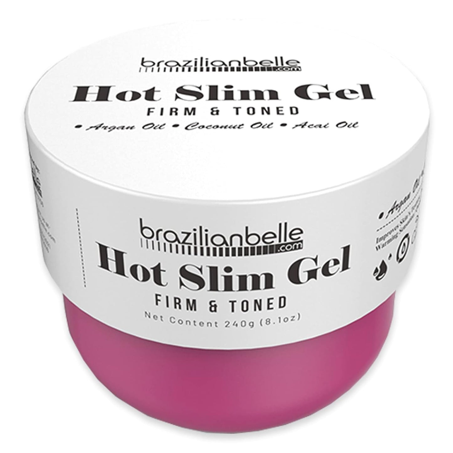 Cellulite Cream Hot Gel with Coconut Oil Extract | Sweat Cream to Helps Firm, Tone, and Tighten Skin and Reduce Appearance of Cellulite | 8.1Oz-GlimoraGlow