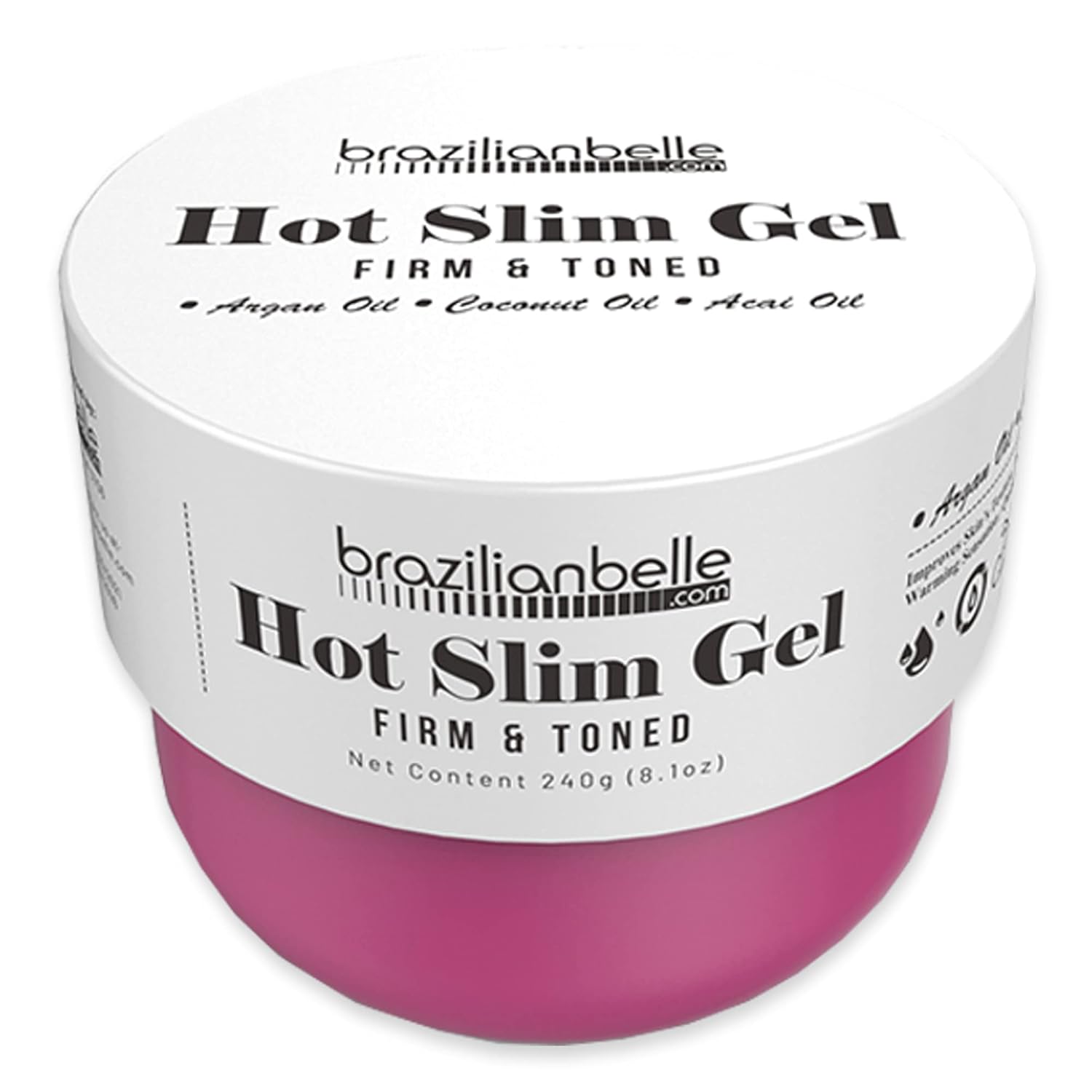 Cellulite Cream Hot Gel with Coconut Oil Extract | Sweat Cream to Helps Firm, Tone, and Tighten Skin and Reduce Appearance of Cellulite | 8.1Oz-GlimoraGlow