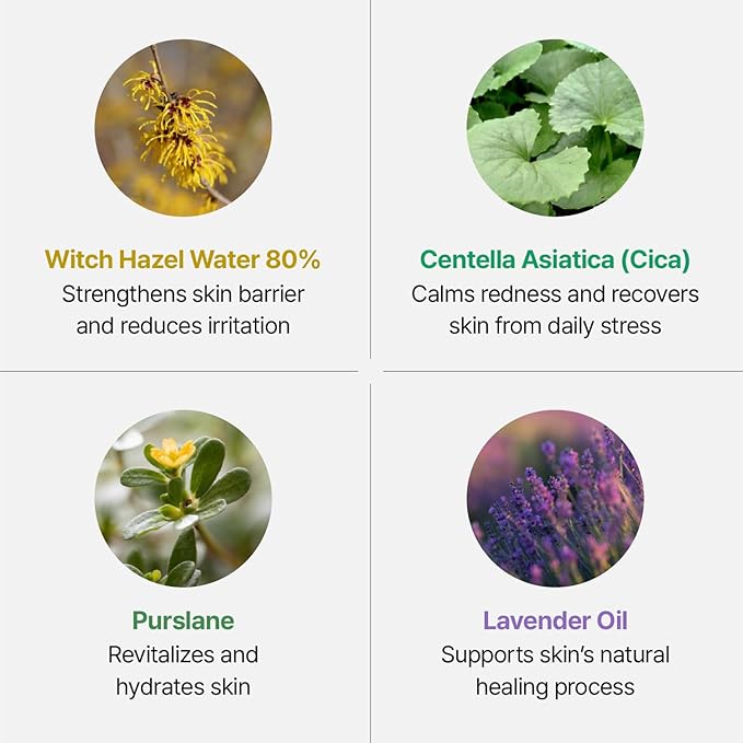 Silver Frost Mist, Refill - Facial Barrier Toner Spray with 80% Witch Hazel Water, Cica for Skin Barrier Repair, Recovery for Sensitive Skin, Dewy Hydration, Korean Skin Care (3.38 fl oz)-GlimoraGlow