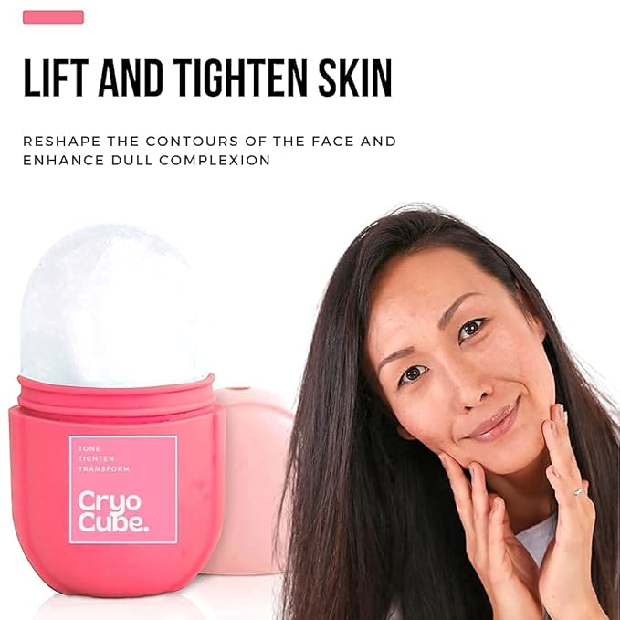 Ice Roller for Face, Eyes and Neck Naturally tone and tighten skin, de-puff eye bags, add a healthy glow Cryotherapy for face and neck which helps enhance skin elasticity (Pack of 1)-GlimoraGlow