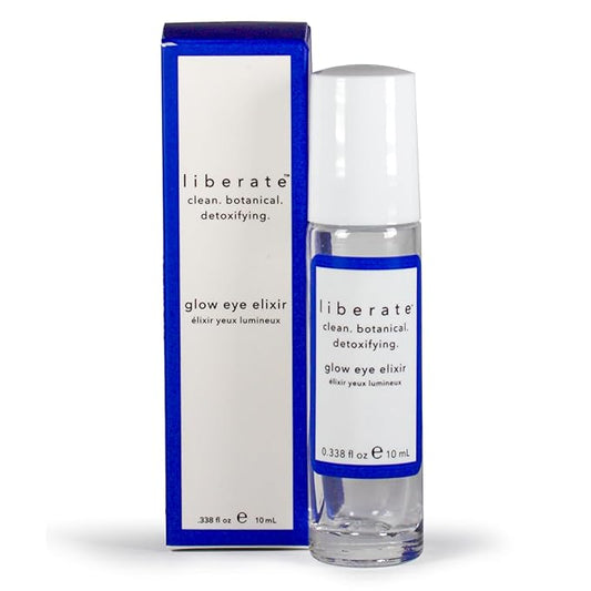 Glow Eye Elixir - .338 Oz Eye Serum with Roller Ball Applicator - Under Eye Serum for Dark Circles and Puffiness - Hydrating Eye Cream for Men and Women to Smooth Fine Lines and Wrinkles-GlimoraGlow