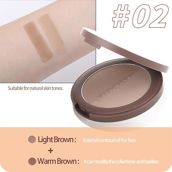 2 in 1 Contour Palette Face Sculpting Grey Contour Powder Palette Face Bronzer Makeup Contouring Palette with Mirror - Highly Pigmented Contour Shadow For Light Skin tone-GlimoraGlow