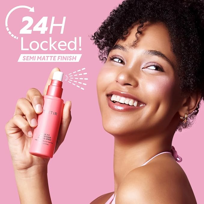 TIRTIR Waterproof Setting Spray – 24 Hour Long Lasting Fix, Sweatproof Water Resistant Makeup Finisher – Ethanol Free, Semi Matte Finish for Oily Skin – Korean Makeup Fixer-GlimoraGlow