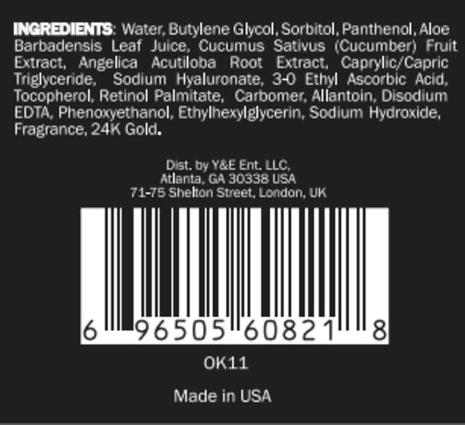 GLO24K Eye Serum with 24k Gold, Hyaluronic Acid, and Vitamins A,C,E. Potent Formula for the delicate skin around the eyes.-GlimoraGlow