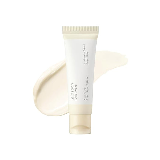mixsoon Bean Cream - Intensive Moisture Face Cream For Smooth, Nourished Skin, Pore & Sebum Care - Korean Skincare For Glass Skin - Non-stick (0.85 Fl.Oz. / 25ml)-GlimoraGlow