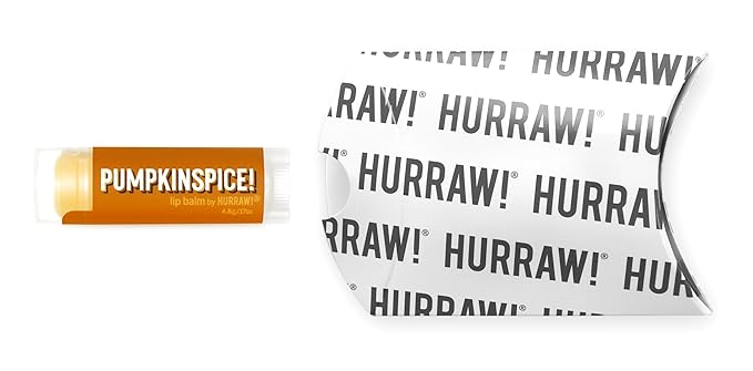 Hurraw! Pumpkin Spice Lip Balm: Organic, Certified Vegan, Cruelty and Gluten Free. Non-GMO, 100% Natural Ingredients. Bee, Shea, Soy and Palm Free. Made in USA-GlimoraGlow