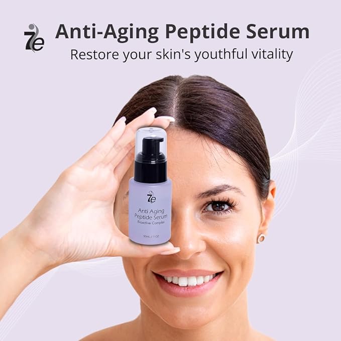 7E Wellness:Anti-Aging Peptide Serum, Anti-Wrinkle Copper Peptide Serum With Hyaluronic Acid & Polypeptides - Supports Collagen & Elastin Production | Brightening, Firming & Hydrating for Face-GlimoraGlow