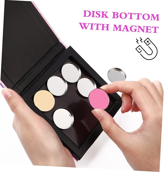 1 Set Empty Makeup Tray Magnetic Makeup Pan Magnetic Palette Empty Cosmetics Palette Empty Eyeshadow Holder Make up Palette Paper Eye Shadow Travel Blush Powder-GlimoraGlow