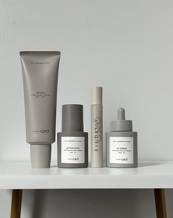 House of Grō EYE DETOX - BRIGHTENING OIL | 10ML - Chaga Mushroom Skincare, Eye Detox Roller, Inclusive Clean Beauty For All Ages And Skin Types, For Healthier Looking Skin-GlimoraGlow