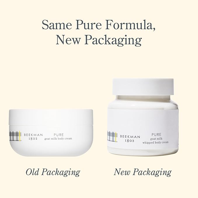 Beekman 1802 Whipped Body Butter Cream with Goat Milk - Deeply Moisturizes, Softens Skin - Natural & Gentle for All Skin Types - Non-Greasy, Cruelty-Free, 8 oz-GlimoraGlow