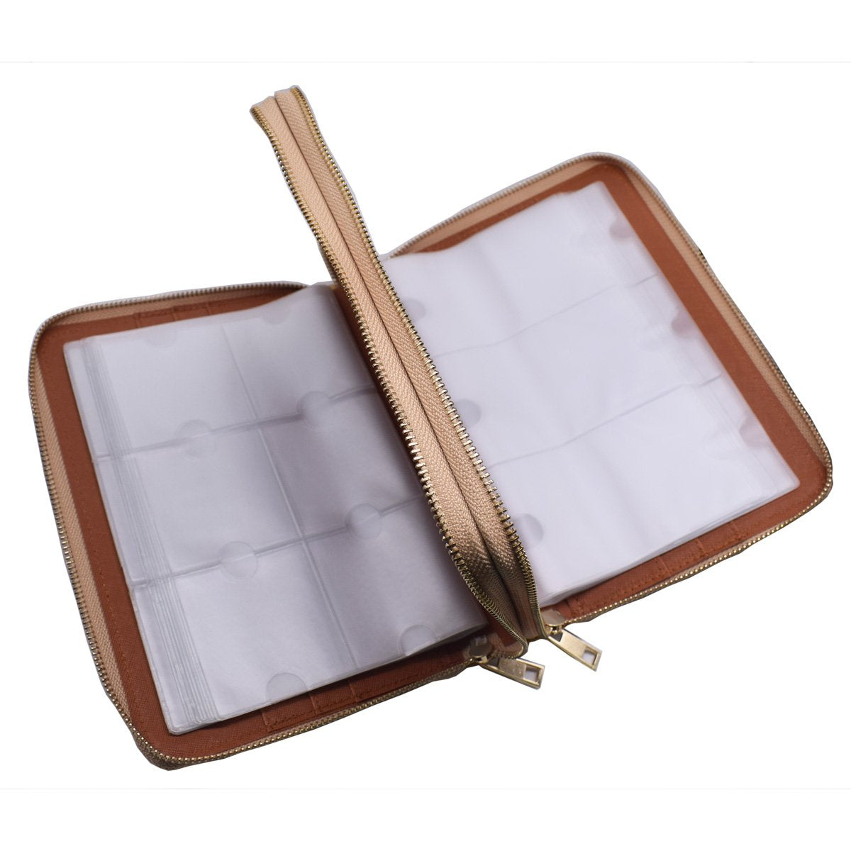 216 Slots Stamping Plate Holder Case Rainbow Laser Design Round Square Rectangular Nail Art Stamp Template Organizer 1pcs Empty Nail Art Plate Case Bag (silver - 216 Slots)-GlimoraGlow