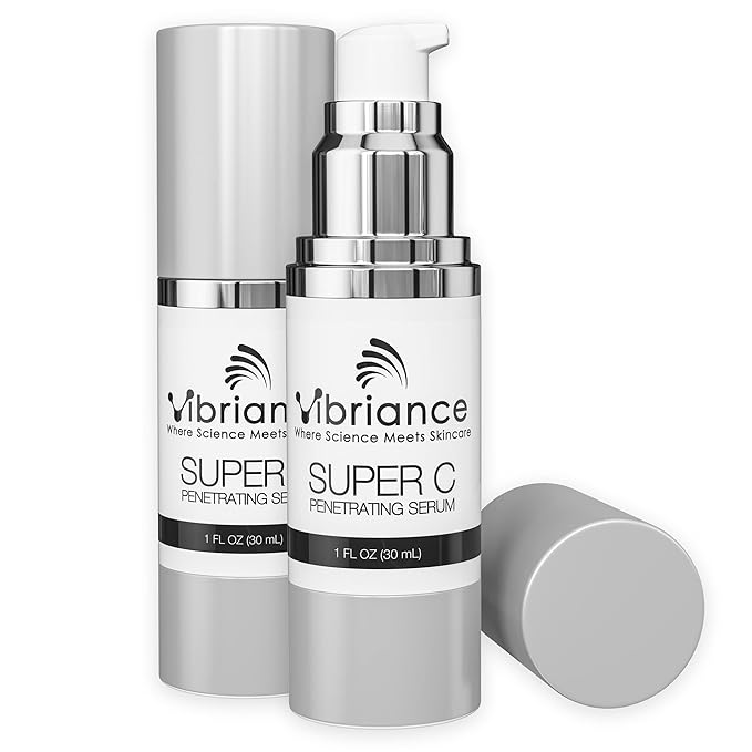Vibriance Super C Serum for Mature Skin - All-in-One Vitamin Formula Hydrates, Firms, Lifts, Smooths, Targets Age Spots, Wrinkles, 1 fl oz - Pack of 2-GlimoraGlow