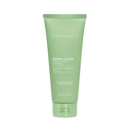 Farmacy Gentle Creamy Face Cleanser - Hydrating Facial Cleanser to Nourish + Help Remove Makeup + Impurities - Enriched with Aloe + Moringa Oil to Soothe, Purify + Refresh Skin (150ml)-GlimoraGlow