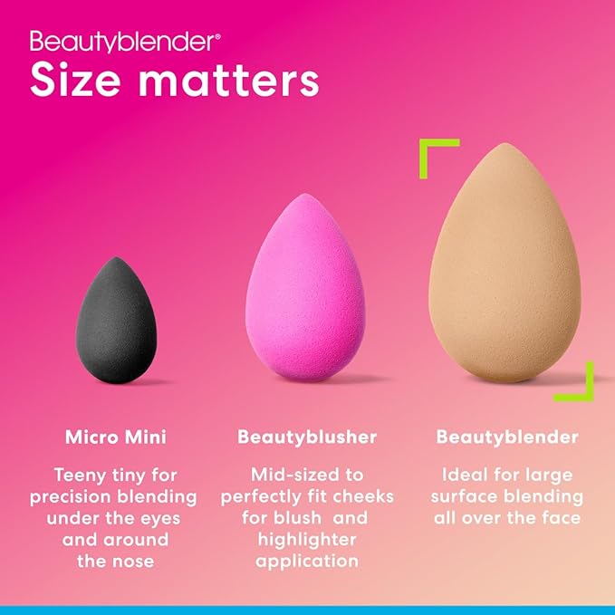 Beautyblender® | Nude Beige Beauty Blender Makeup Sponge, Super-Soft Foam Easily Blends Foundations, Powders & Creams, Made in USA, Reusable, Washable, Streak Free Application, Vegan, Cruelty Free-GlimoraGlow