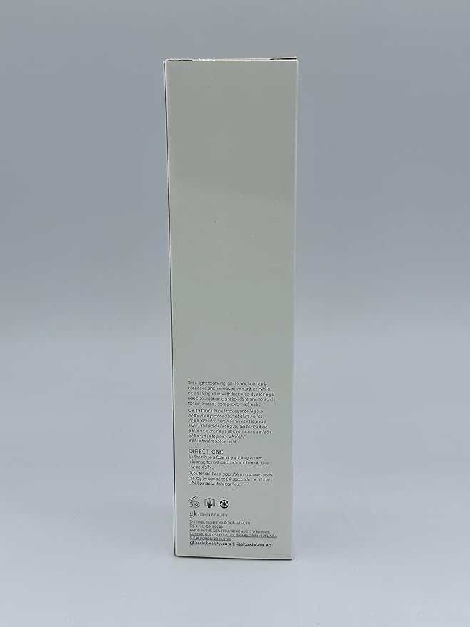 Glo Skin Beauty Hydra-Bright AHA Cleanser | Foaming Gel Cleanser Removes Makeup, Gently Exfoliates, Hydrates and Brightens Skin (6.7 Fl Oz)-GlimoraGlow