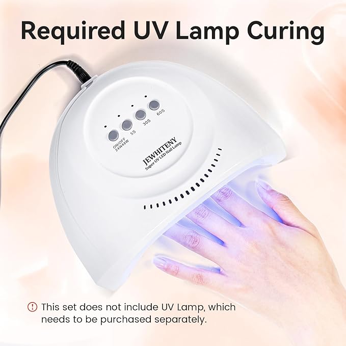 JEWHITENY Poly Extension Gel Nail Set Clear Pink Poly Nail Gel With Slip Solution Base Coat Top Coat French Manicure Need U V Lamp Curing for Finger Art and Home DIY-GlimoraGlow