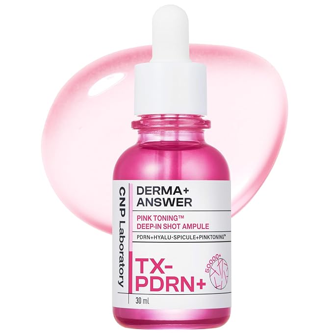 CNP PDRN + Tranexamic Acid Serum 15%, Pink Toning Skin Booster, Niacinamide & Micro-spicules, for Glass Skin, Korean Skin Care, 1. 18 fl. oz.-GlimoraGlow