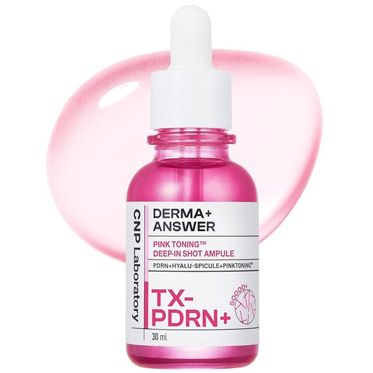CNP PDRN + Tranexamic Acid Serum 15%, Pink Toning Skin Booster, Niacinamide & Micro-spicules, for Glass Skin, Korean Skin Care, 1. 18 fl. oz.-GlimoraGlow