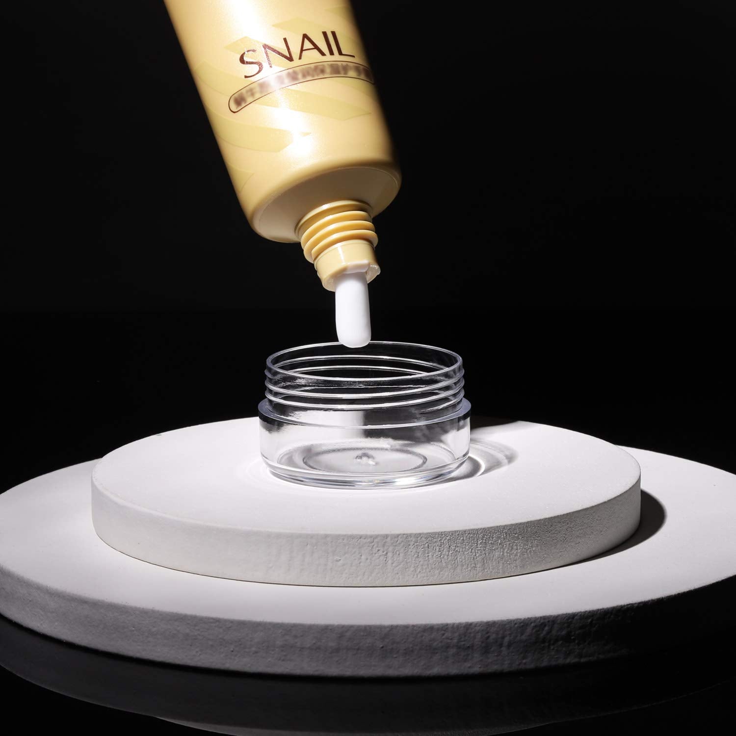 100 Count Mini Makeup Sample Containers with Lids 10g Plastic Cosmetic Containers Refillable Traveling Jars for Skin Care Products - White-GlimoraGlow